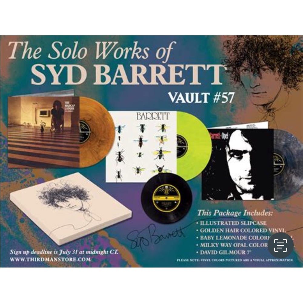 Third Man Records Vault 57 Syd Barrett Solo Works LP Package 2023